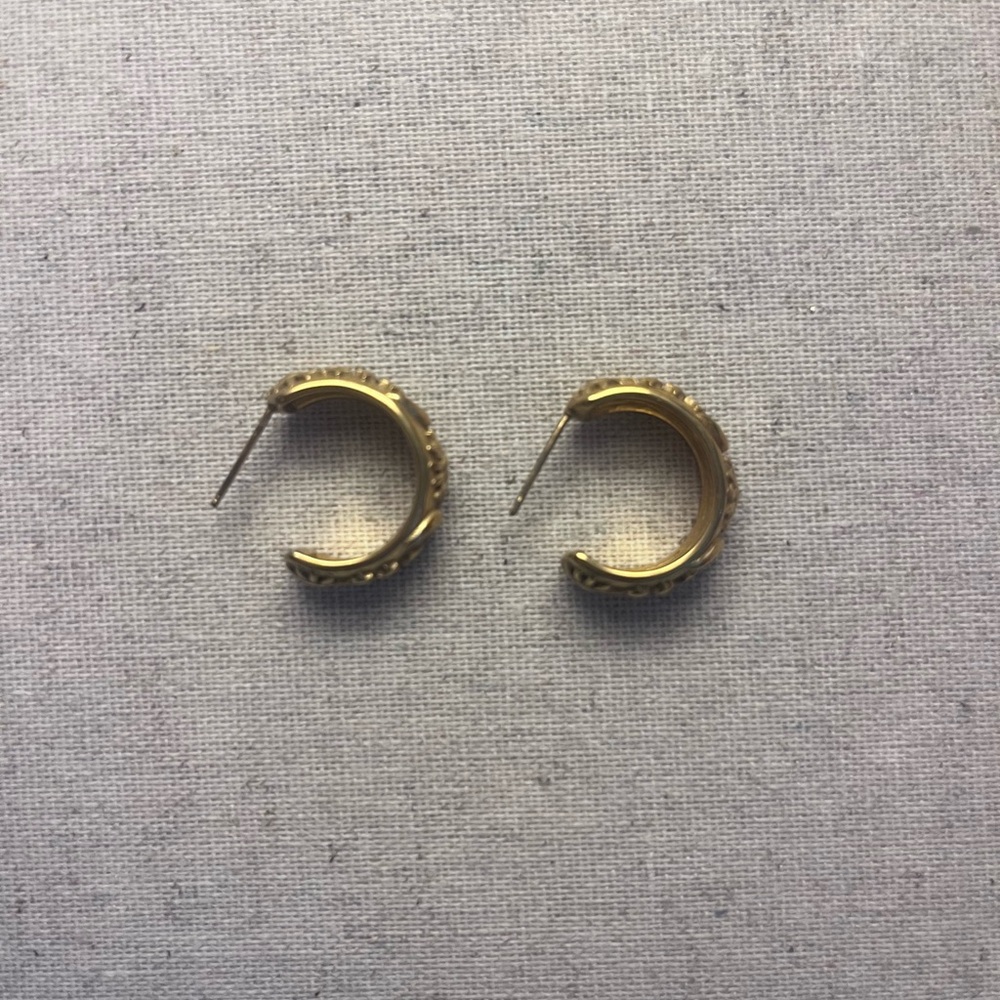 ✨You’re My Sun, Moon And Stars Gold Hoop Earrings - Picture 8 of 9